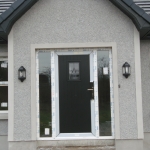 Clonmacash Rd Portadown Black T&G pvc door with GL1 glass. 
