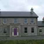 Drumanphy Rd Portadown Cream sliding sash windows and timber front door.