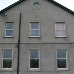 Drumanphy Rd Portadown Cream sliding sash windows and bullseye window.