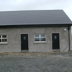 Drumanphy Rd Portadown Cream casement windows and black pvc doors with k1P Amsterdam panels.