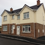 Garland Avenue,Lurgan. White pvc windows with georgian grid to top openings.